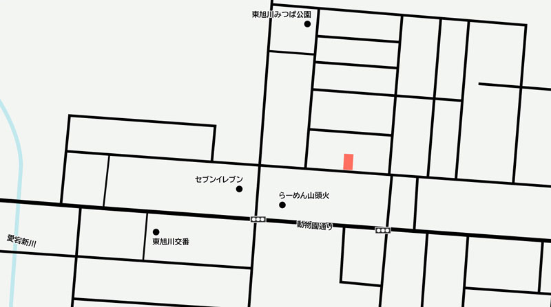 東旭川北1-4地図